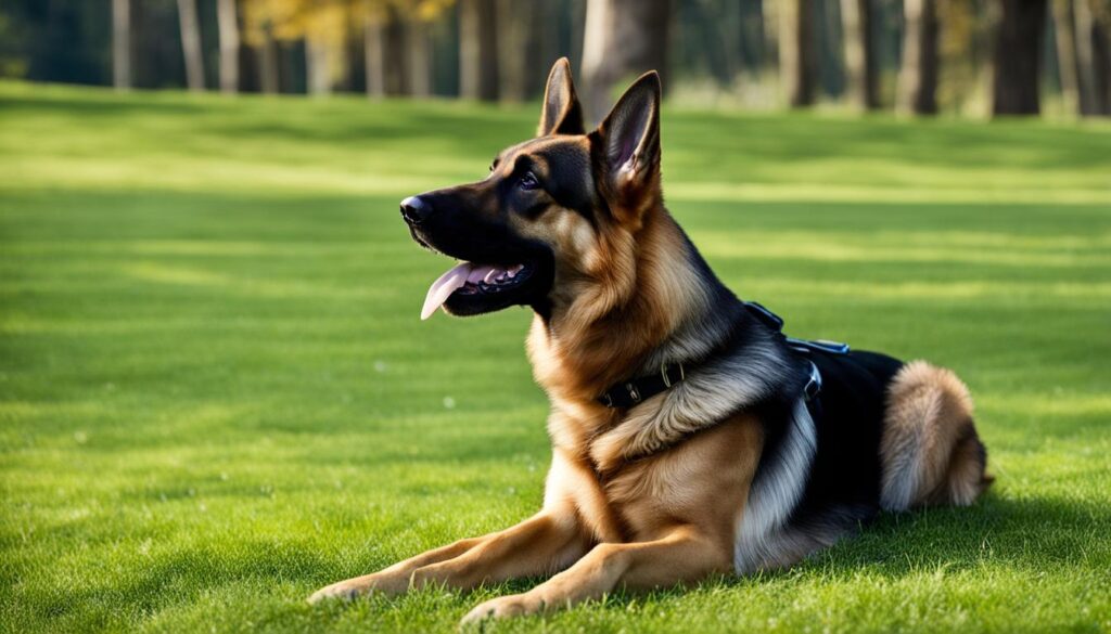 teaching the quiet command to German Shepherd