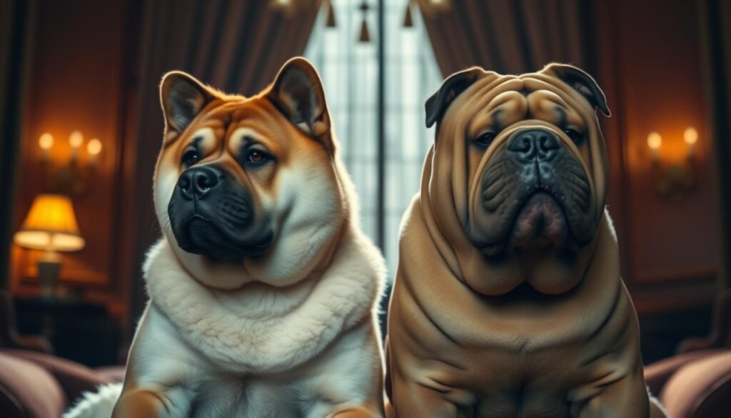 Akita and Chinese Shar-Pei Akita and Chinese Shar-Pei