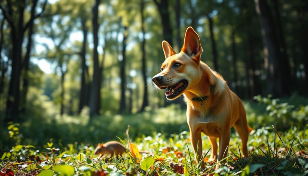dog barking at wildlife dog barking at wildlife